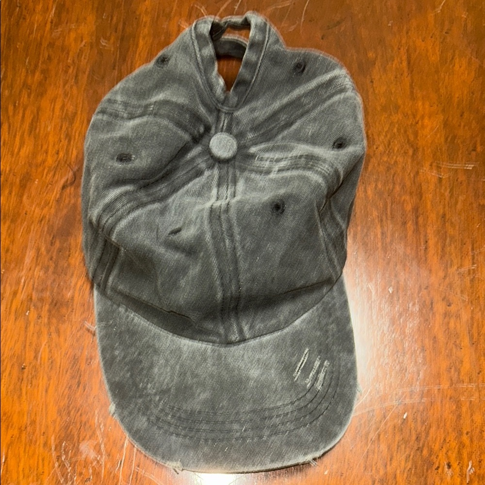 Gray Distressed Cap - Picture 2 of 3